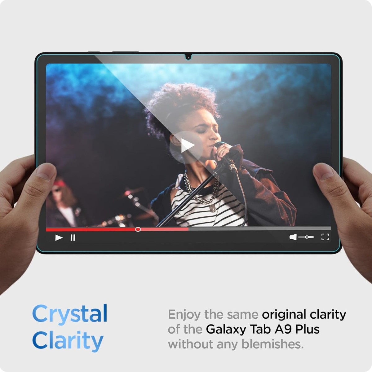 Spigen Glas.tR Slim Tempered Glass Screen Protector Guard for Samsung Galaxy Tab A9 Plus - 1 Pack