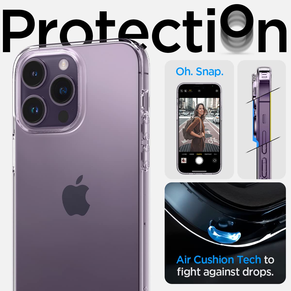 Spigen Liquid Crystal Cover Compatible with iPhone 14 Pro (Crystal Clear)