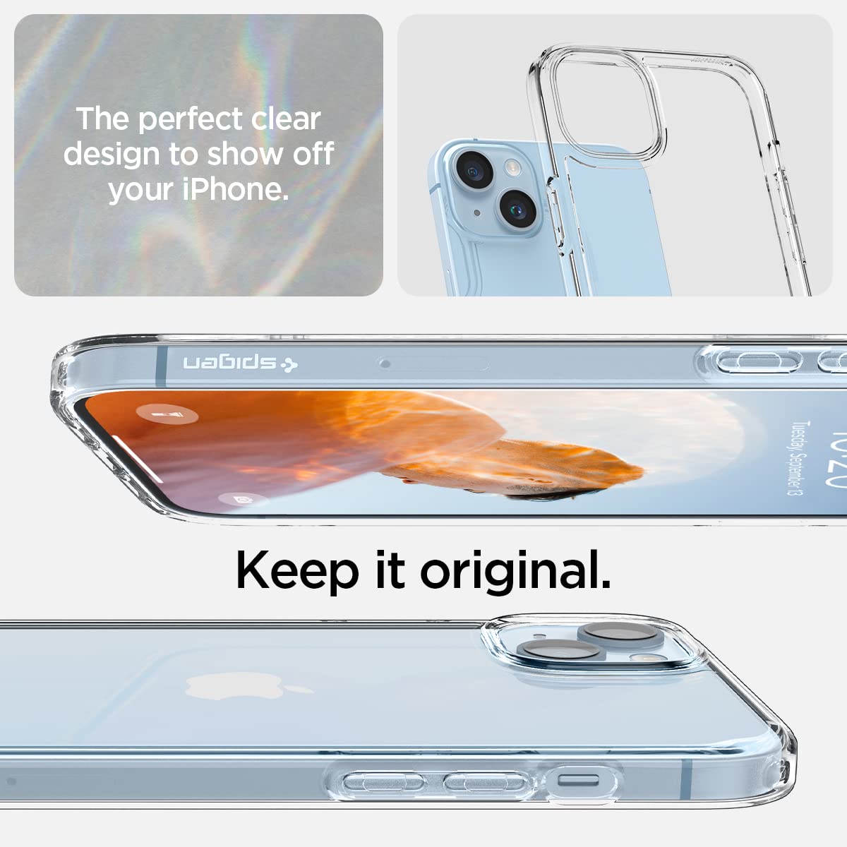 Spigen Ultra Hybrid Back Cover Case Compatible with iPhone 14 Plus (TPU + Poly Carbonate | Crystal Clear)