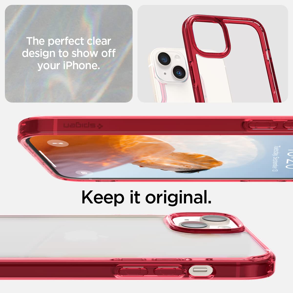 Spigen Ultra Hybrid Back Cover Case Compatible with iPhone 14 Plus (TPU + Poly Carbonate | Crystal Clear)