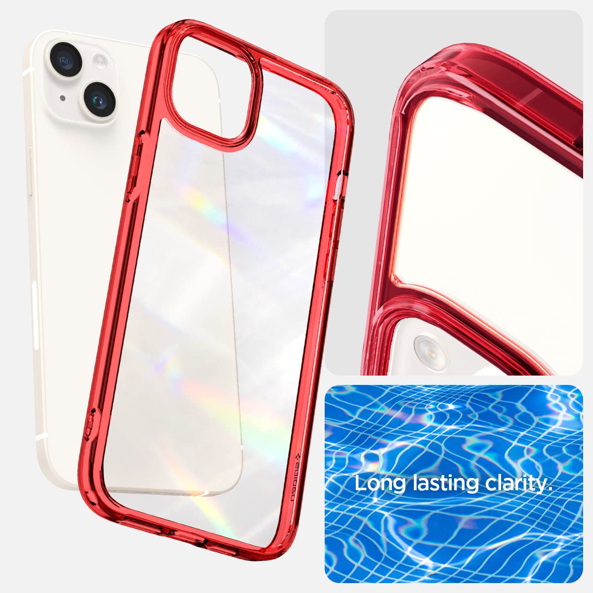 Spigen Ultra Hybrid Back Cover Case Compatible with iPhone 14 Plus (TPU + Poly Carbonate | Crystal Clear)