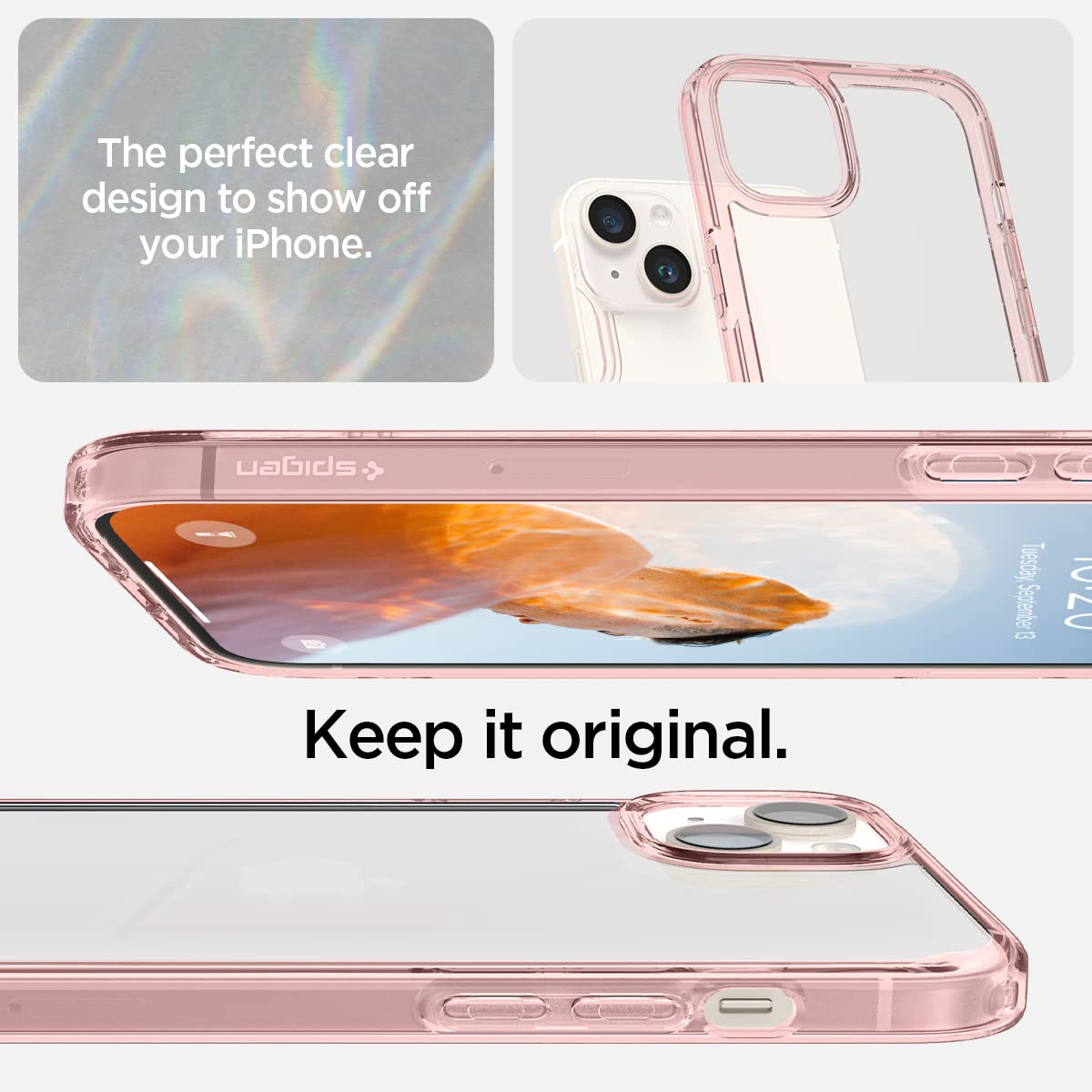 Spigen Ultra Hybrid Back Cover Case Compatible with iPhone 14 Plus (TPU + Poly Carbonate | Crystal Clear)
