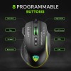 SpinBot Clutch GT900 with 7200 DPI Gaming Sensor and 8 Programmable Buttons RGB Wired Optical Gaming Mouse (USB 2.0, Black)