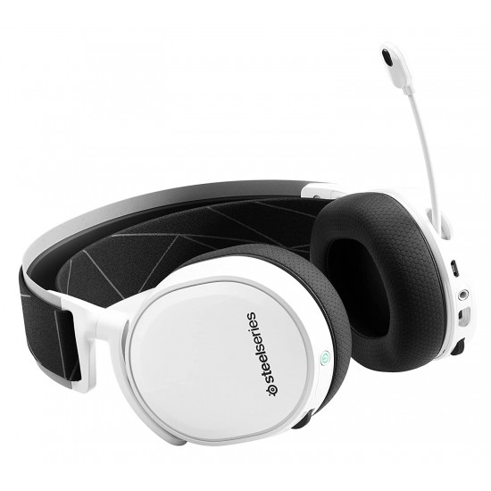 SteelSeries Arctis 7 Lossless 2.4GHz Bluetooth Wireless Over Ear Headphones White