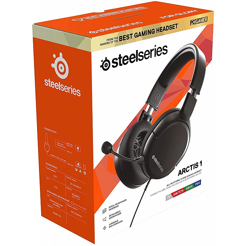 Steelseries Arctis 1 Wired Over Ear Headphones with Mic (Black)