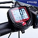 Strauss Bicycle Computer Odometer Speedometer | Waterproof LCD Display, Lightweight Multi-Function Cycling Accessory | Auto Sleep & Wake Up Mode, Speed Monitor | Easy Install & Read, (Red/Black)