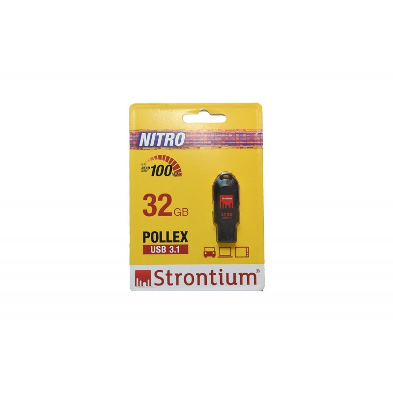 Strontium 32gb Pollex USB 3.1, Black