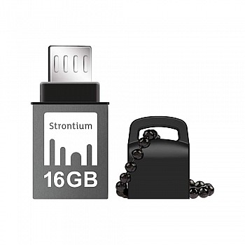 Strontium Nitro SR16GBBOTG2Z 16GB USB OTG Pen Drive (Black)