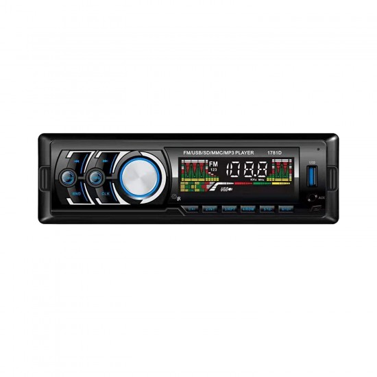 Sulfar Midbass Series 1028 Single Din Car Music System Car Stereo with Bluetooth and FM Player and Digital Media Player, Black