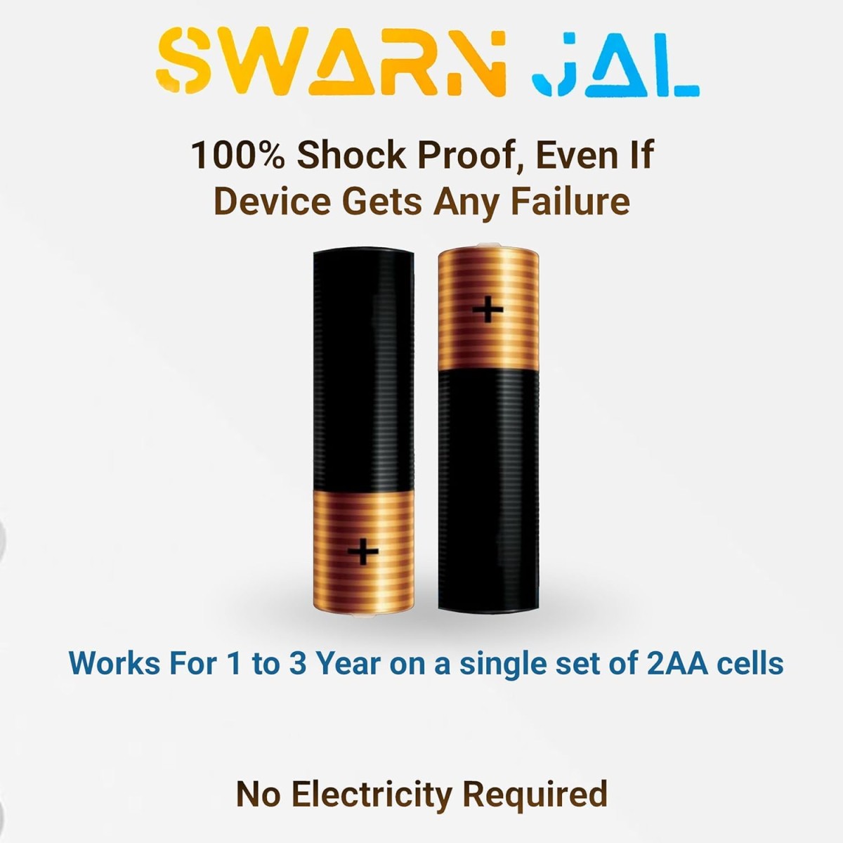 Swarn Jal (Model: A-AL) Tank Overflow & Empty Alarm, Cell Powered, Brass Sensors, 100% Shock Proof, 1-3 Years Cell/Battery Life, 1 Year Complete Guarantee