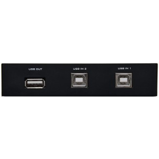 Swiztek USB 2.0 Switch 2-Port Selector for PC – Share Keyboard, Mouse, Printer & External Devices | Plug & Play USB Sharing Hub for Two Computers | Manual Button Control, No Power Required