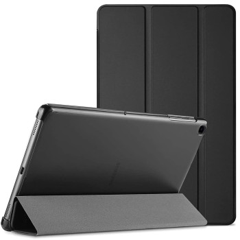 SwooK Case Compatible with Galaxy Tab A7,Stand Cover with Translucent Frosted PC Back Shell Fit Samsung Galaxy Tab A7 10.4 Inch SM-T500/T505 (A7 10.4 inch, Black)