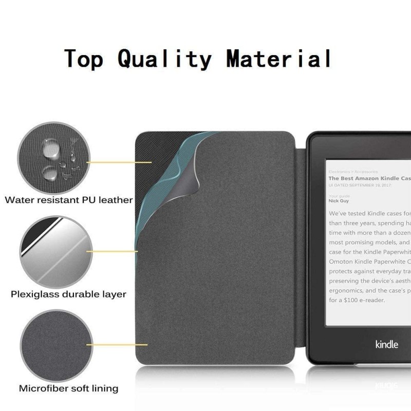 SwooK Classic Printed Magnetic Flip Cover Case for All New Kindle 10th Generation 2019 Release Model: J9G29R Flip Case Smart Folio Cover Case (Not for 10th Gen 2018 Kindle) (Opera)