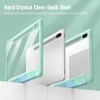 SwooK Hybrid Case for Samsung Galaxy Tab S8 / S7 11 inch SM X700 X706 T870 T875 T878 with S Pen Holder Shockproof Clear Back Shell Auto Wake/Sleep Flip Cover Case (Emeraled Marble)