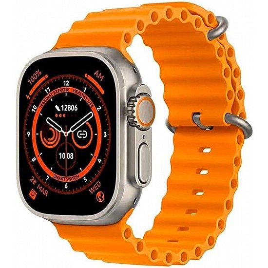 Airtree Ultra Big 2.09 Inch Infinite Display Watch for Men (Orange)