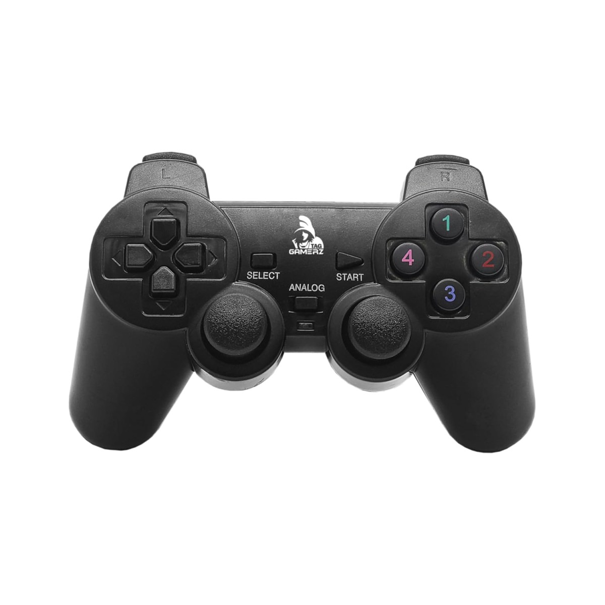 TAG Gamerz G10 USB Gamepad | Vibration Motor | Accurate Joysticks | Ergonomic Design | Plug And Play High Performance Gaming Controller/Remote | 12 Function Keys | Supports Windows/Linux/Mac (Black)