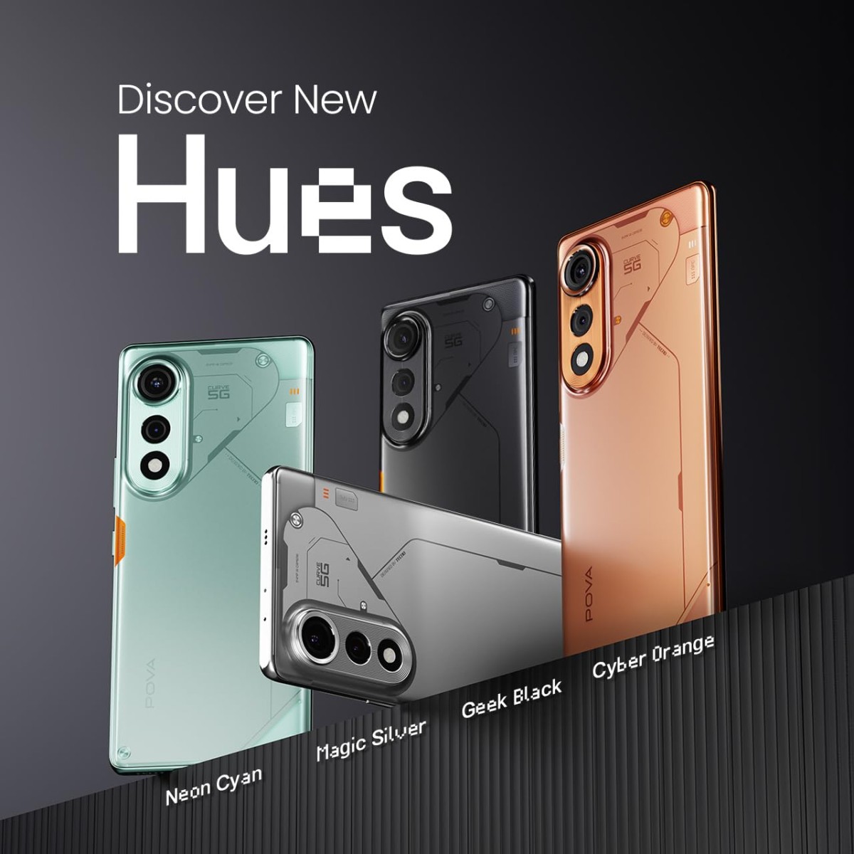 TECNO POVA Curve 5G (8GB+128GB), 144Hz AMOLED, Slimmest 7.45mm Curve with 5500mAh Battery, Segment's 1st AI 