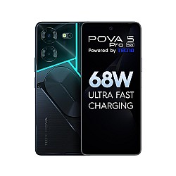 TECNO Pova 5 Pro 5G ( 8GB RAM,128GB Storage)| Segment 1st 68W Ultra Fast Charging | 50MP AI Dual Camera | India's 1st Multi-Colored Backlit ARC Interface | 6.78”FHD+ Dot-in Display (Refurbished)