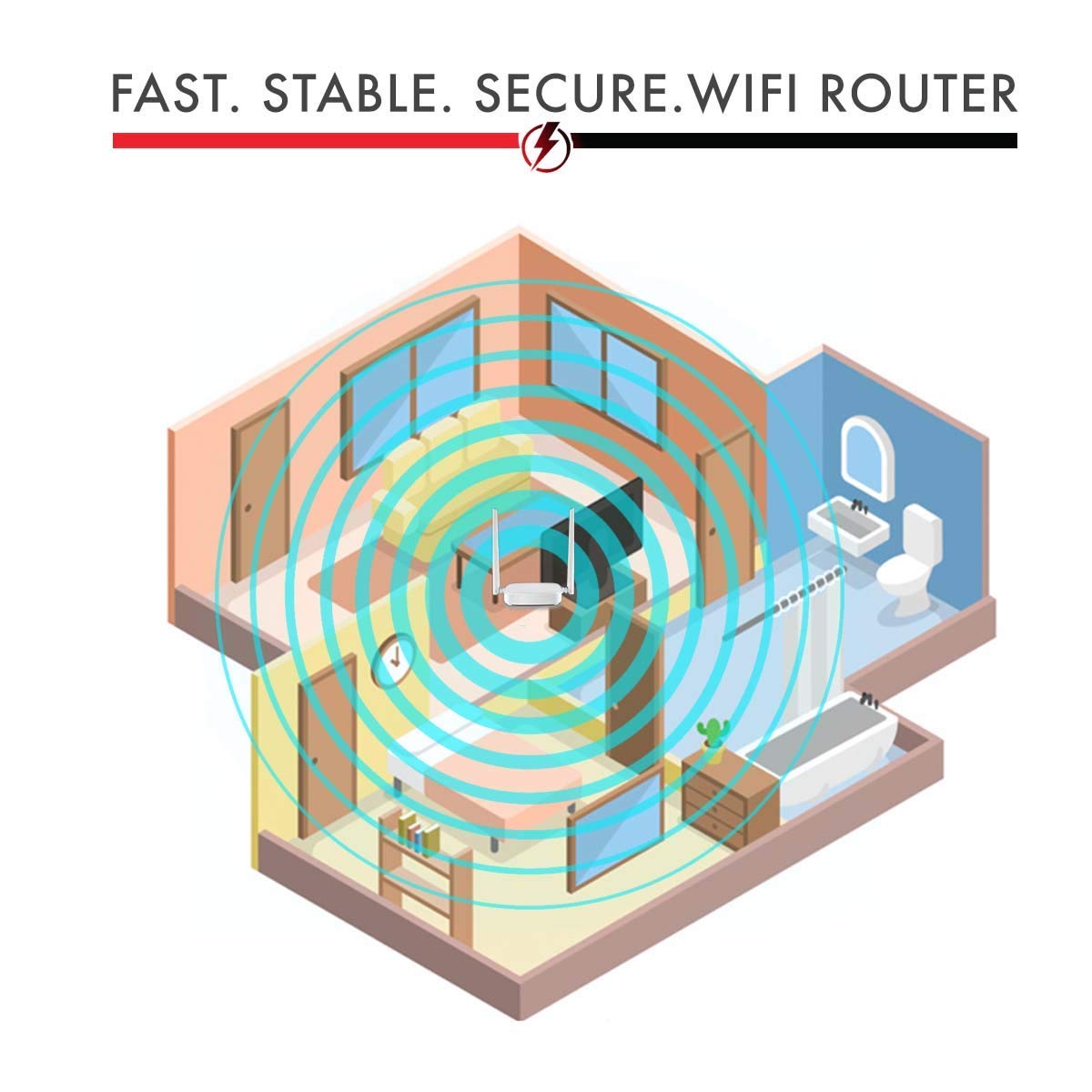 TENDA-N301 N300 WiFi Easy Setup Router | 300Mbps WiFi Speed| Parantal Control | WISP and Repeater Mode