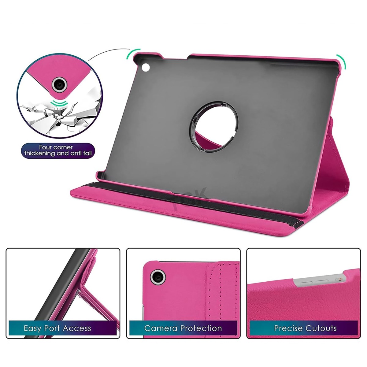 TGK 360 Degree Rotating Leather Smart Case Cover Stand for iPad Mini 2 - Pink TGK 360 Degree Rotating Leather Smart Case Cover Stand for iPad Mini 2 - Pink