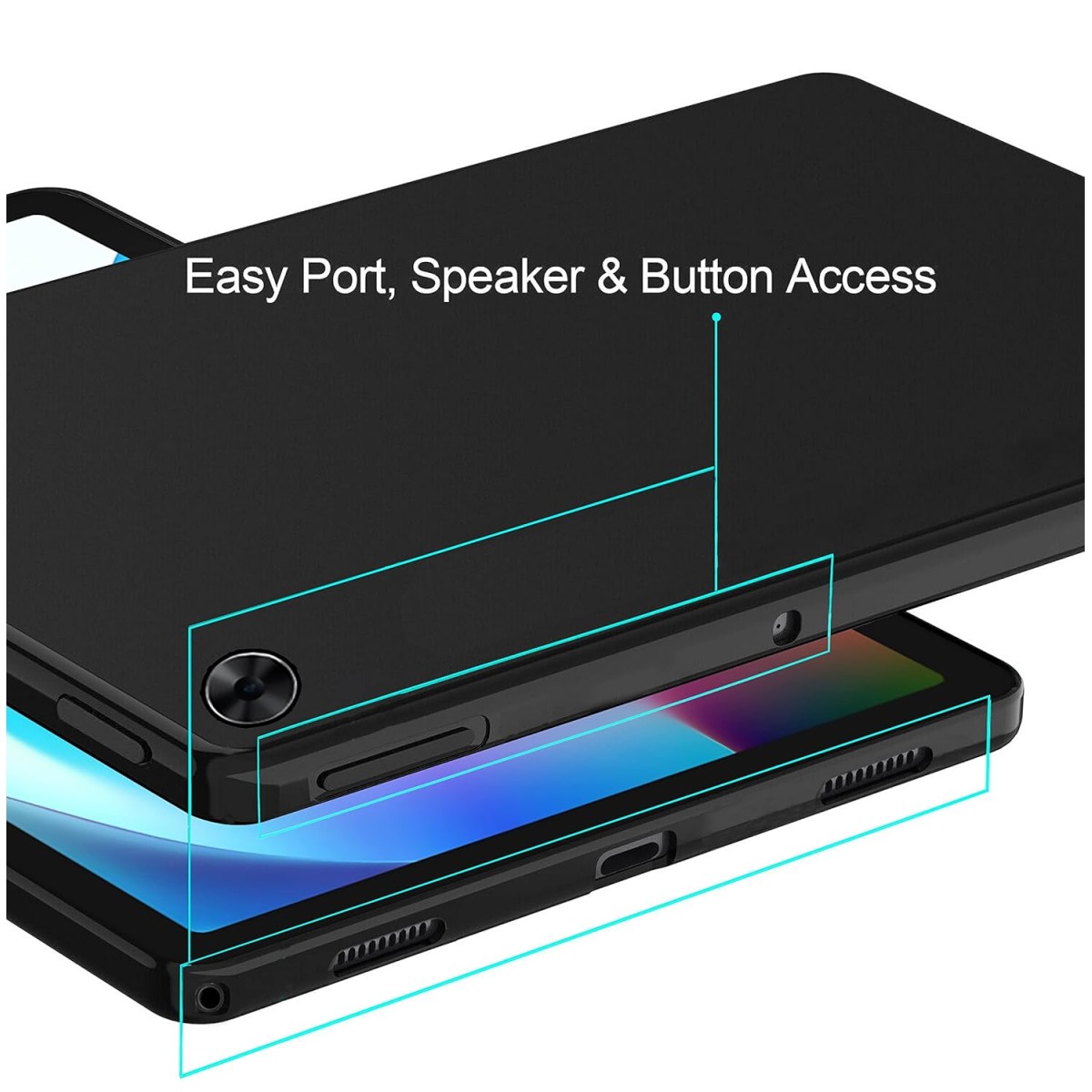 TGK Back Cover for realme Pad 10.4 inch Case Black TGK Back Cover for realme Pad 10.4 inch Case Black