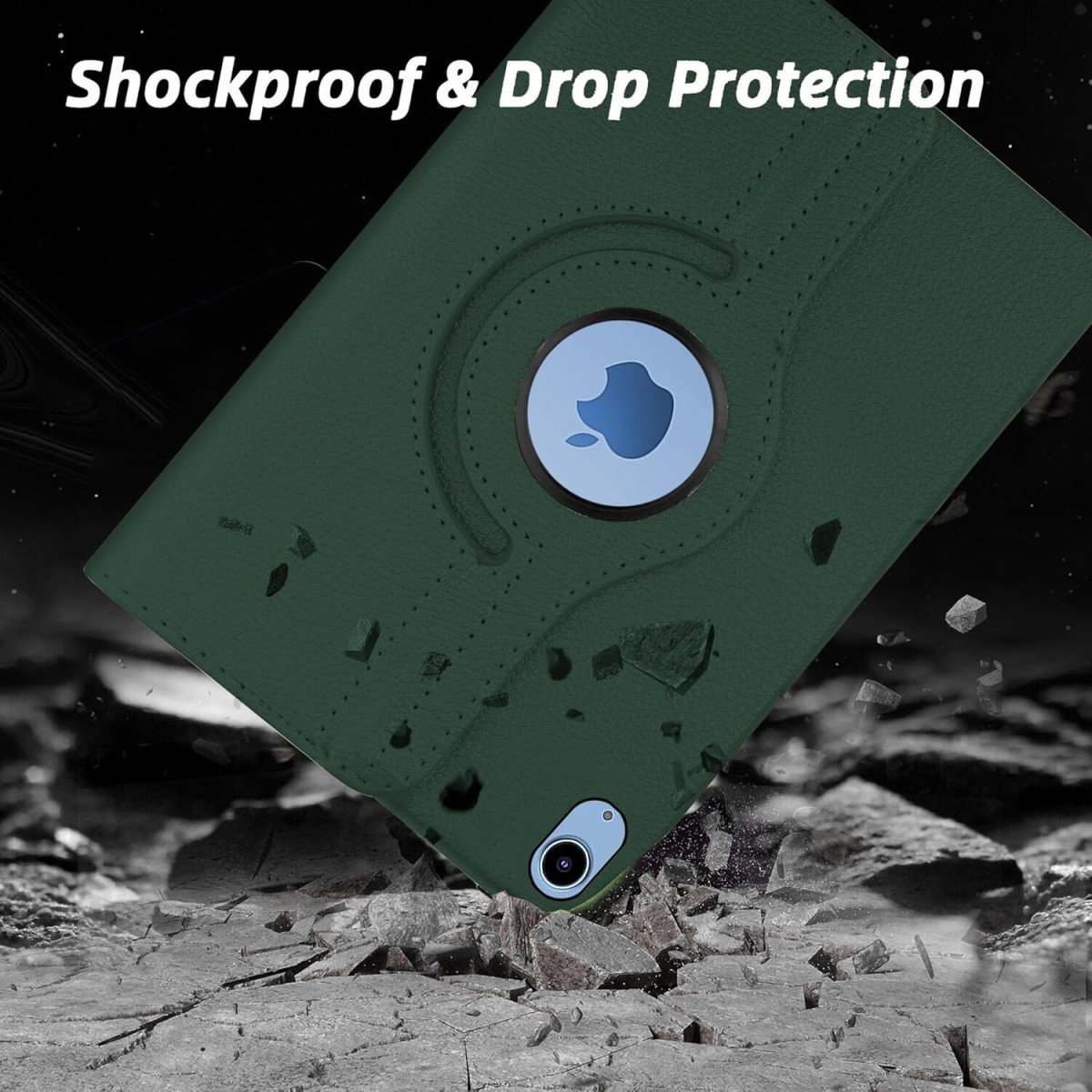 TGK Rotating Cover for Apple iPad 10th Gen 10.9 inch 2022 (A2757 / A2777 / A2696), iPad (A16) 11th Generation 2025 Black 360 Degree Leather Stand Case