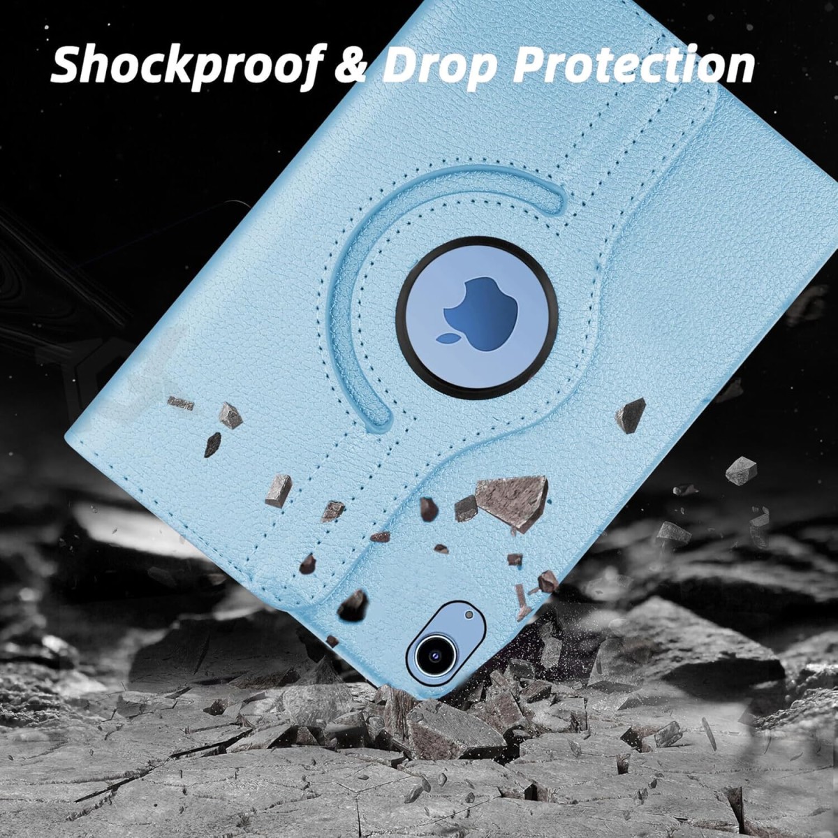 TGK Rotating Cover for Apple iPad 10th Gen 10.9 inch 2022 (A2757 / A2777 / A2696), iPad (A16) 11th Generation 2025 Black 360 Degree Leather Stand Case