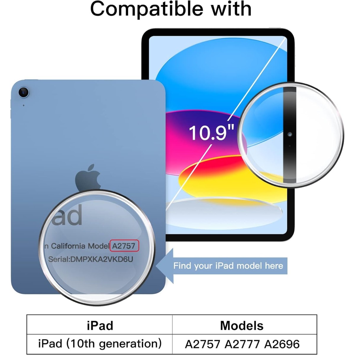 TGK Rotating Cover for Apple iPad 10th Gen 10.9 inch 2022 (A2757 / A2777 / A2696), iPad (A16) 11th Generation 2025 Black 360 Degree Leather Stand Case