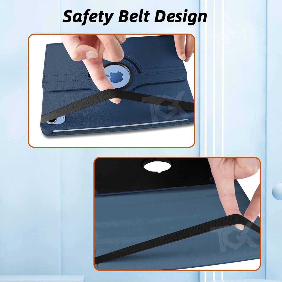 TGK Rotating Cover for Apple iPad 10th Gen 10.9 inch 2022 (A2757 / A2777 / A2696), iPad (A16) 11th Generation 2025 Black 360 Degree Leather Stand Case