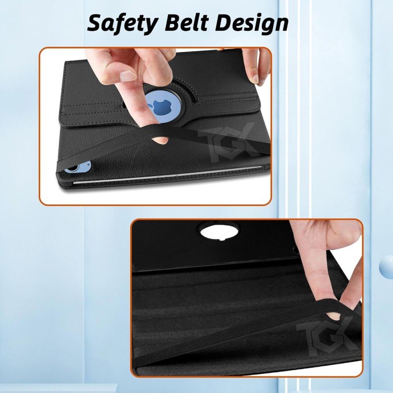 TGK Rotating Cover for Apple iPad 10th Gen 10.9 inch 2022 (A2757 / A2777 / A2696), iPad (A16) 11th Generation 2025 Black 360 Degree Leather Stand Case TGK Rotating Cover for Apple iPad 10th Gen 10.9 inch 2022 (A2757 / A2777 / A2696), iPad (A16) 11th Generation 2025 Black 360 Degree Leather Stand Case