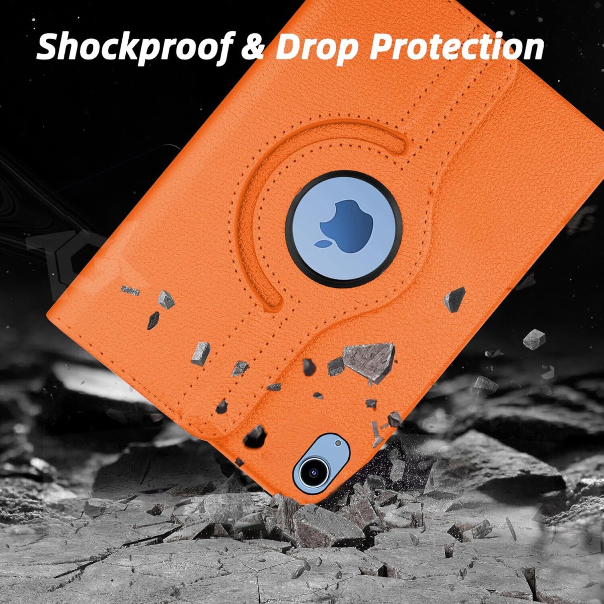 TGK Rotating Cover for Apple iPad 10th Gen 10.9 inch 2022 (A2757 / A2777 / A2696), iPad (A16) 11th Generation 2025 Black 360 Degree Leather Stand Case