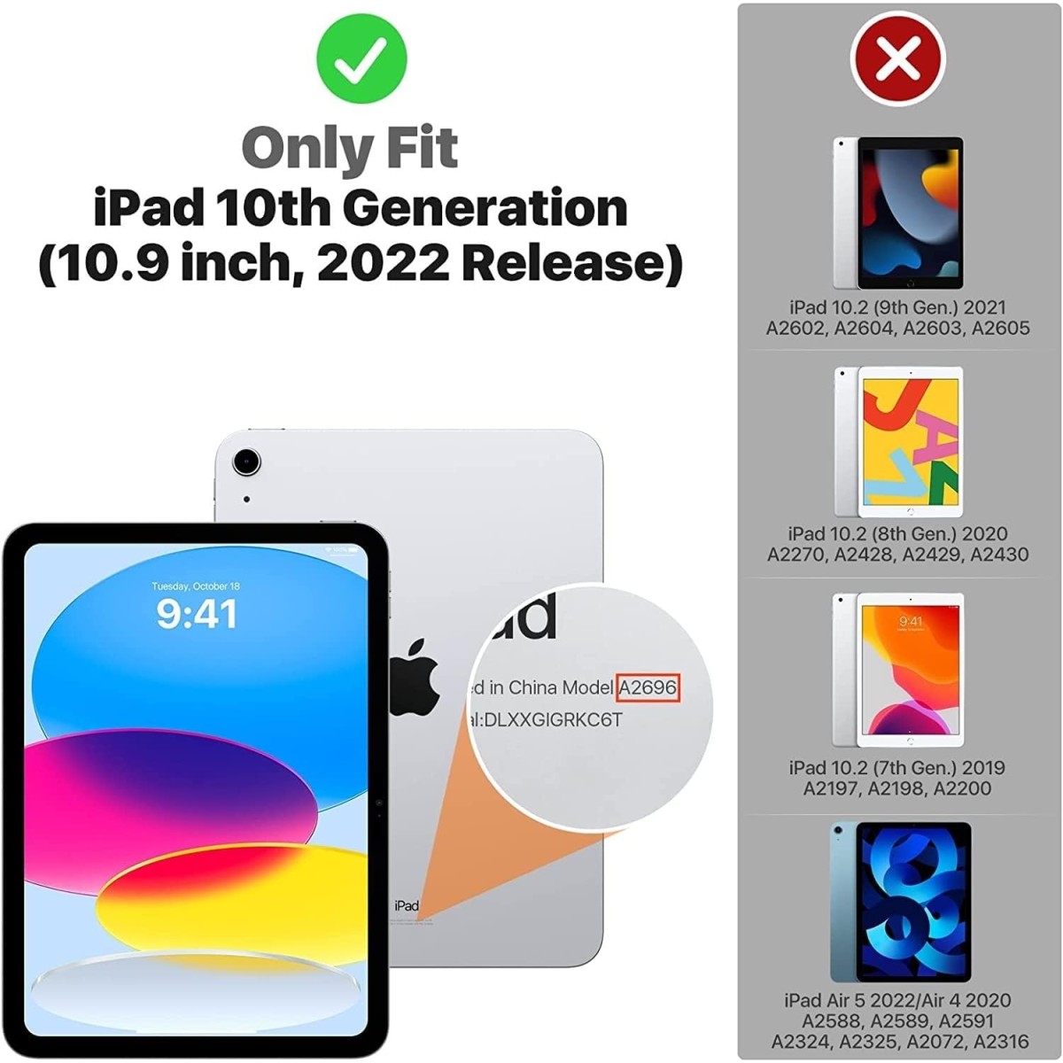 TGK Rotating Cover for Apple iPad 10th Gen 10.9 inch 2022 (A2757 / A2777 / A2696), iPad (A16) 11th Generation 2025 Black 360 Degree Leather Stand Case