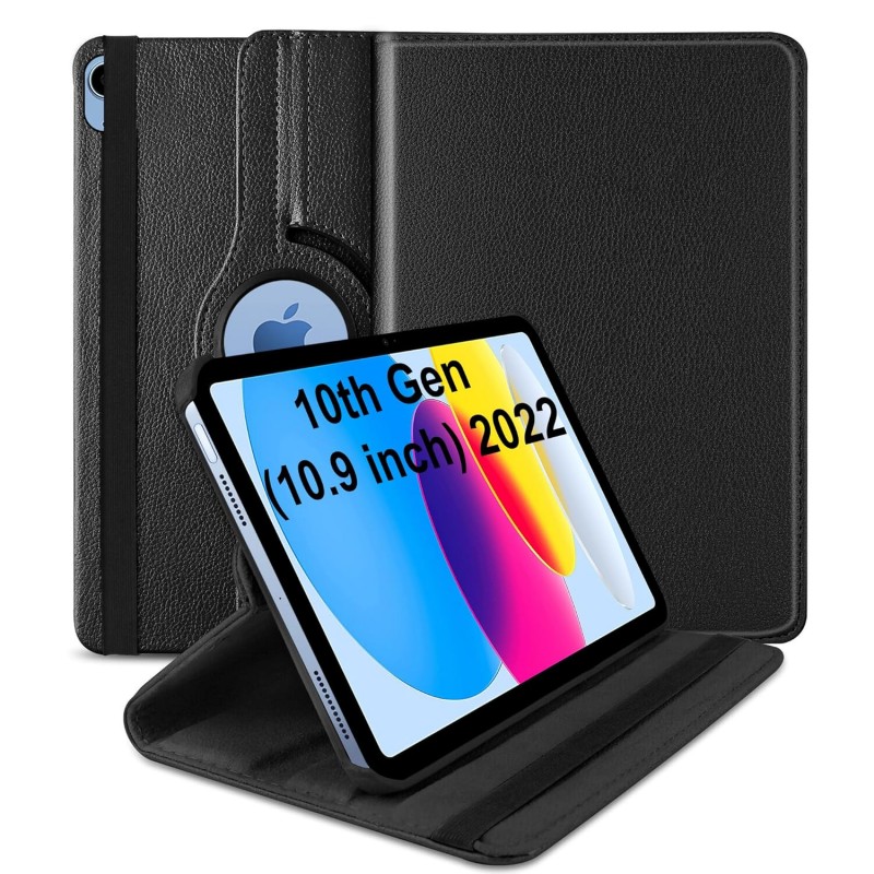 TGK Rotating Cover for Apple iPad 10th Gen 10.9 inch 2022 (A2757 / A2777 / A2696), iPad (A16) 11th Generation 2025 Black 360 Degree Leather Stand Case TGK Rotating Cover for Apple iPad 10th Gen 10.9 inch 2022 (A2757 / A2777 / A2696), iPad (A16) 11th Generation 2025 Black 360 Degree Leather Stand Case