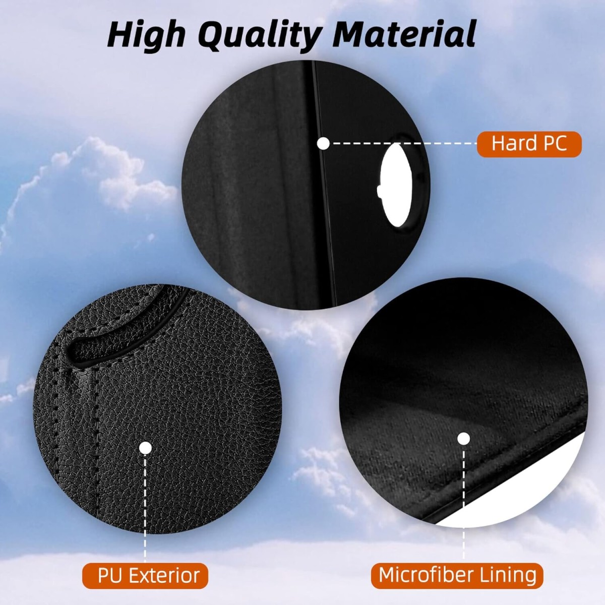 TGK Rotating Cover for Samsung Galaxy Tab S8+ 12.4 inch Leather Flip Case Cover Black