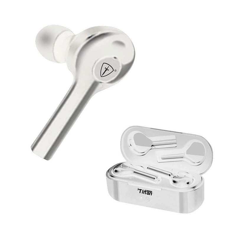 TIITAN X6 Bluetooth Truly Wireless in Ear Earphones with Mic (White)