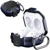 TOUGH LEE Case Cover for Samsung Galaxy Buds 2 Pro (2022) | Buds 2 (2021) | Buds Pro (2021) | Buds Live (2020) - with Carrying Hook - Rugged Armour Hard Durable, Blue