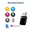 TP-LINK TL-WN823n Wi-Fi Dongle 300Mbps Mini Wireless Network USB Wi-Fi Adapter for PC Desktop Laptop Black