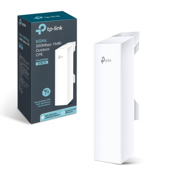 TP-Link 5GHz N300 Long Range Outdoor CPE for PtP and PtMP Transmission | Point to Point Wireless Bridge | 13dBi, 15km+ | Passive PoE Powered w/Free PoE Injector | Pharos Control (CPE510) White