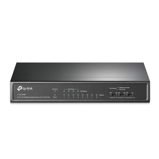 TP-Link 6 Port Fast Ethernet 10/100Mbps Desktop PoE Switch Priority Mode (TL-SF1006P)