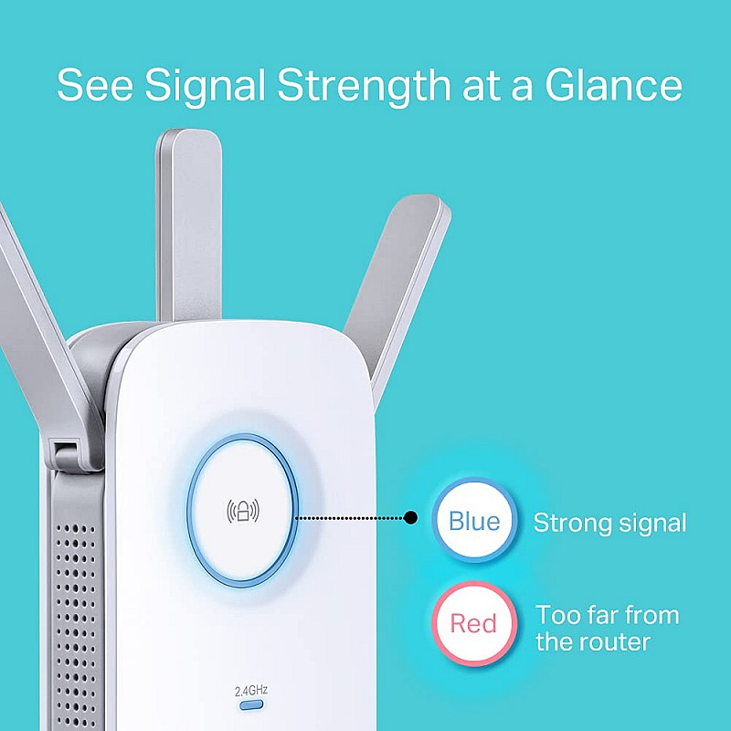 TP-Link AC1750 Universal Dual Band Range Extender Broadband Wi-Fi Extender Wi-Fi Booster/Hotspot (RE450)