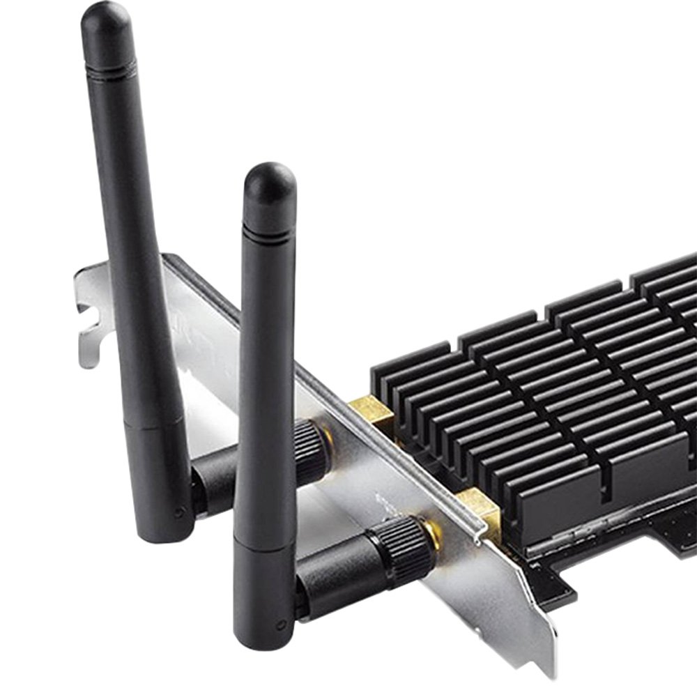 TP-Link Ac1300 Wi-Fi WiFi Pcie Card(Archer T6E)-2.4G/5G Dual Band Wireless Pci Express Adapter, Low Profile, Long Range, Heat Sink Technology, Supports Windows 10/8.1/8/7/Xp,Black