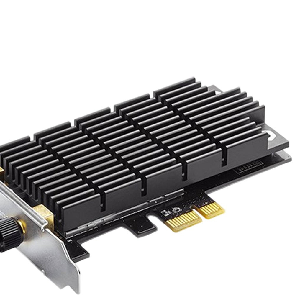 TP-Link Ac1300 Wi-Fi WiFi Pcie Card(Archer T6E)-2.4G/5G Dual Band Wireless Pci Express Adapter, Low Profile, Long Range, Heat Sink Technology, Supports Windows 10/8.1/8/7/Xp,Black