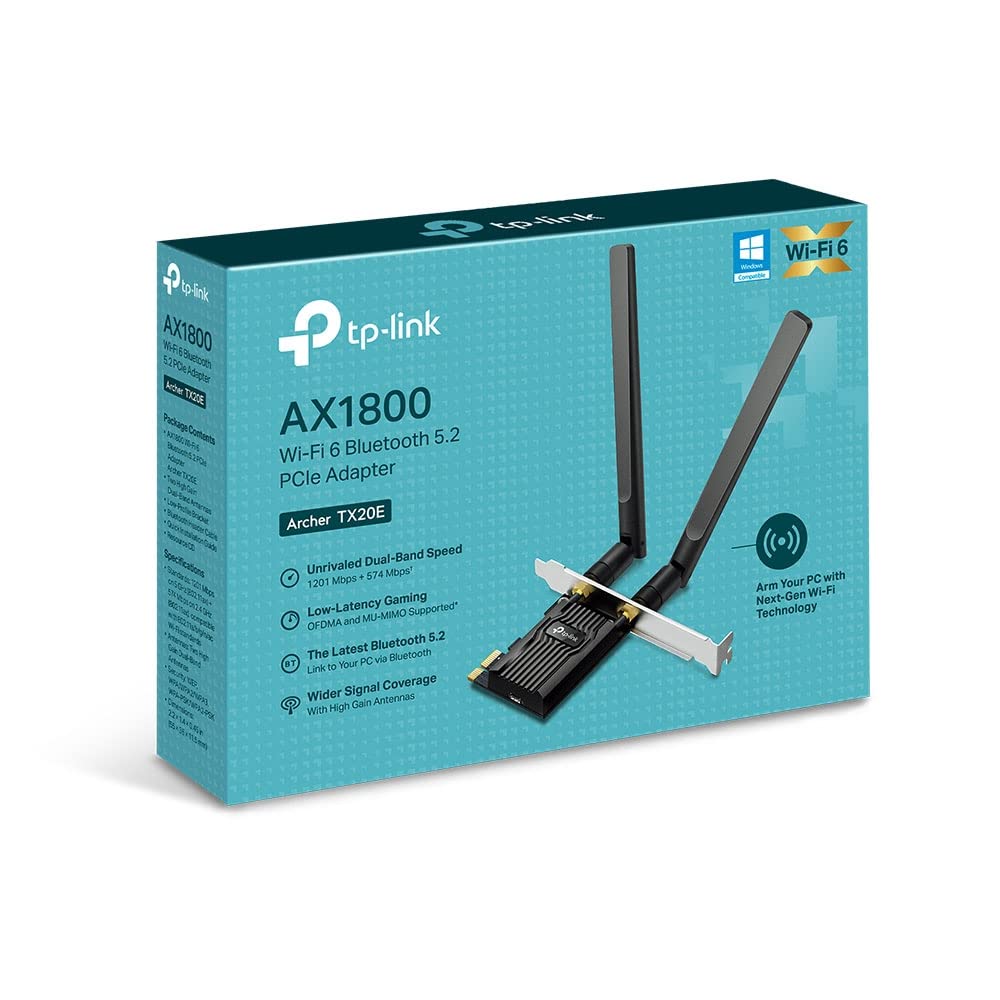 TP-Link Ac1300 Wi-Fi WiFi Pcie Card(Archer T6E)-2.4G/5G Dual Band Wireless Pci Express Adapter, Low Profile, Long Range, Heat Sink Technology, Supports Windows 10/8.1/8/7/Xp,Black