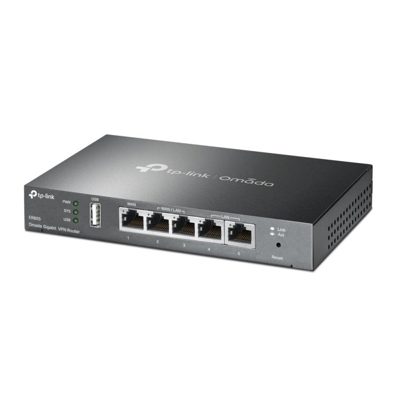 TP-Link ER605 (TL-R605) | Multi-WAN Wired Single_Band 1000 Mbps VPN Router | Up to 3 Gigabit WAN Ports | SPI Firewall SMB Router | Omada SDN Integrated | Load Balance | Lightning Protection TP-Link ER605 (TL-R605) | Multi-WAN Wired Single_Band 1000 Mbps VPN Router | Up to 3 Gigabit WAN Ports | SPI Firewall SMB Router | Omada SDN Integrated | Load Balance | Lightning Protection