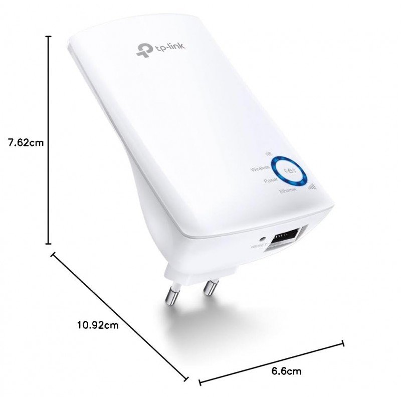 TP-Link TL-WA850RE Single_Band 300Mbps RJ45 Wireless Range Extender, Broadband/Wi-Fi Extender, Wi-Fi Booster/Hotspot with 1 Ethernet Port, Plug and Play, Built-in Access Point Mode, White TP-Link TL-WA850RE Single_Band 300Mbps RJ45 Wireless Range Extender, Broadband/Wi-Fi Extender, Wi-Fi Booster/Hotspot with 1 Ethernet Port, Plug and Play, Built-in Access Point Mode, White