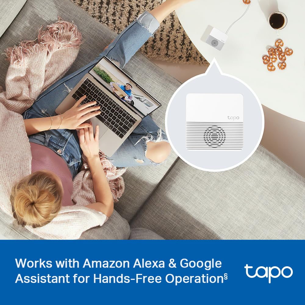 TP-Link Tapo Smart Hub with Built-In Chime, REQUIRES 2.4GHz Wi-Fi, Connect up to 64 Smart + 4 Camera Devices, Sub-1G Low-Power Wireless Protocol, 512GB Local Storage, Tapo H200