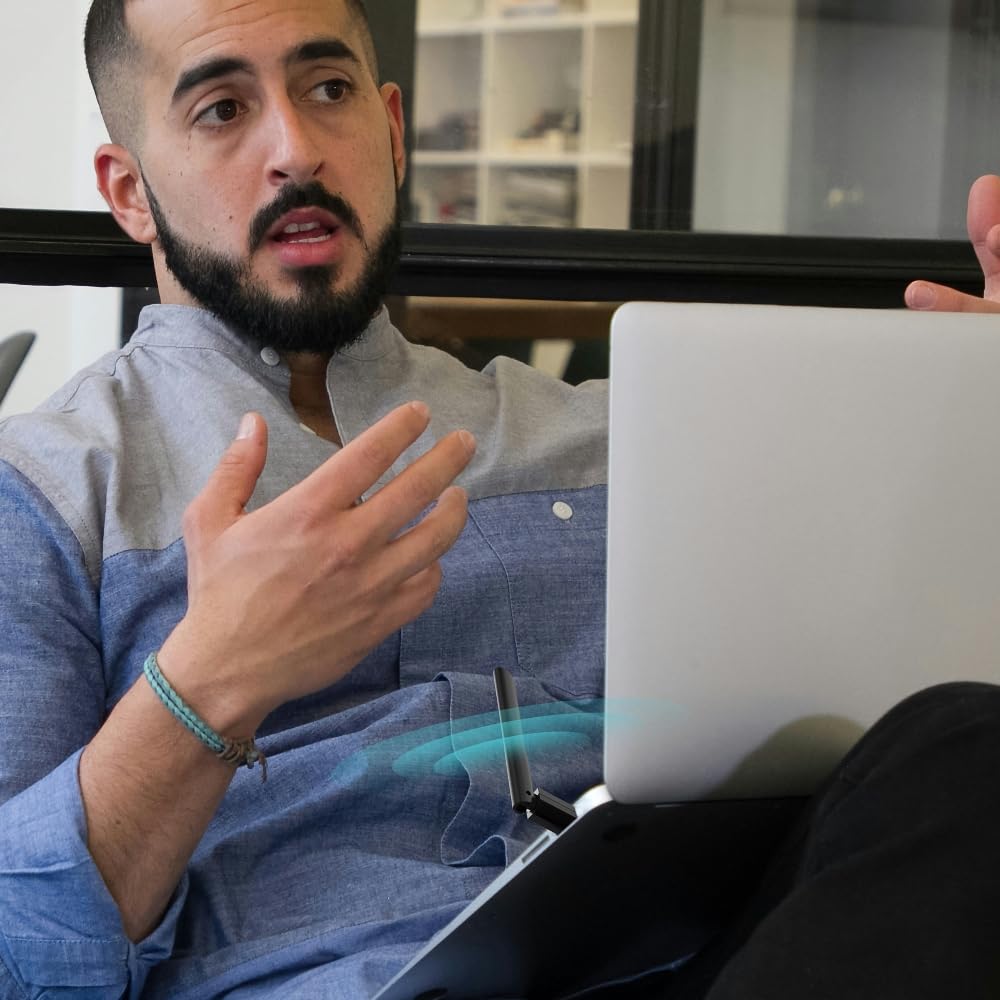 TP-Link UB500 Plus USB Bluetooth 5.3 Adapter, Mini, Plug and Play, Long Range Antenna, Supports Win 7/8.1/10/11, for Desktop, Laptop, Mouse, Keyboard, Printers, Headsets,Speakers, PS4/Xbox Controllers