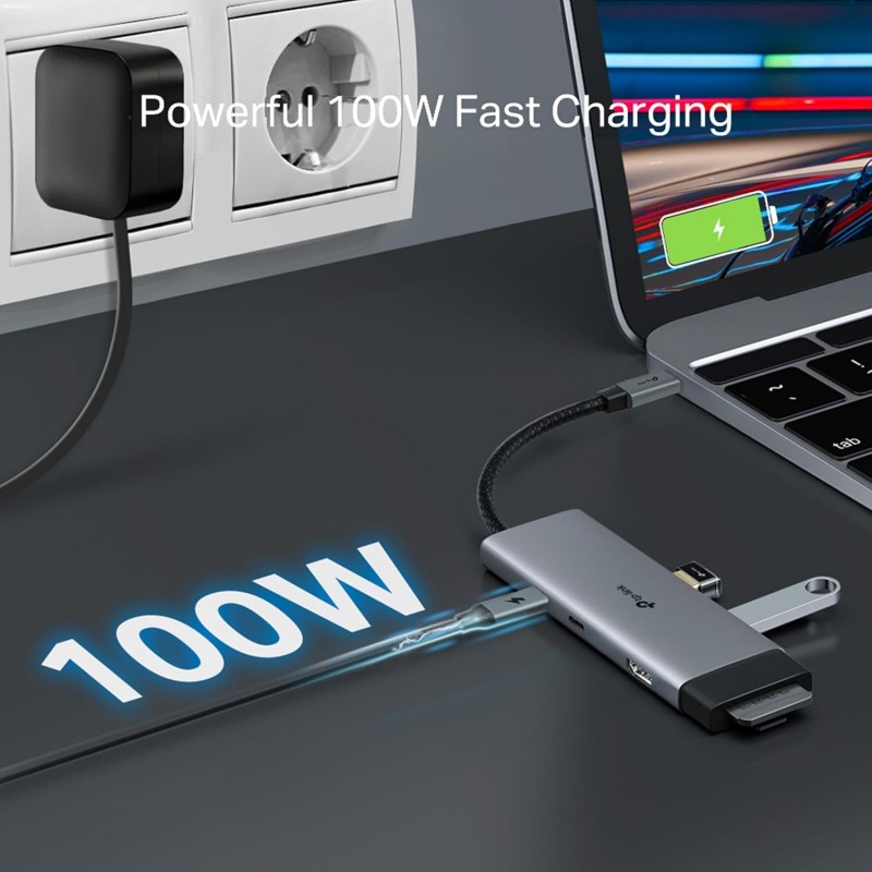 TP-Link UH9120C USB Type-C 9 in 1 Hub|Multiport USB-C Adapter Dongle Docking Station|4K 60Hz HDMI|1 Gbps ethernet|SD & microSD UHS-I|USB-C, 3× USB-A Data Ports|100W Fast Charging|Plug and Play TP-Link UH9120C USB Type-C 9 in 1 Hub|Multiport USB-C Adapter Dongle Docking Station|4K 60Hz HDMI|1 Gbps ethernet|SD & microSD UHS-I|USB-C, 3× USB-A Data Ports|100W Fast Charging|Plug and Play
