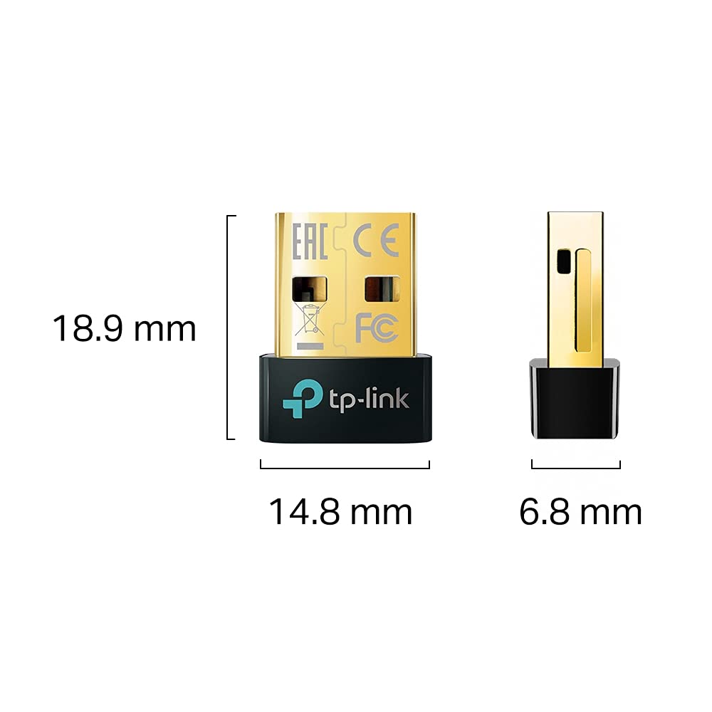 TP-Link USB Bluetooth Adapter for PC 4.0 Bluetooth Dongle Receiver Support Windows 11/10/8.1/8/7 for Desktop, Laptop, Mouse, Keyboard, Printers, Headsets, Speakers, PS4/ Xbox Controllers (UB400)