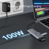 TP-Link USB Type-C 6-Port Hub with a 4K@60Hz HDMI, 1 Gbps ethernet, 1× USB-C Data Ports, 2× USB-A Data Ports, Powerful 100W Fast Charging, Stable Connection, Plug & Play (UH6120C)